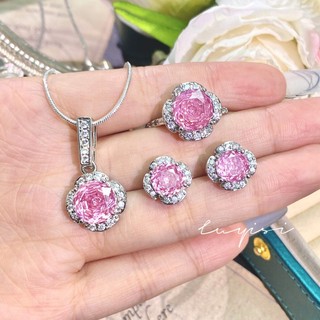 Châu Âu Mỹ ins Phong Cách Mới Hình Bát Giác Hoa Hồng Cắt Nhiều Màu Sắc Kho Báu Phù Hợp Với Nữ