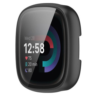 Dành Cho Fitbit Versa 4 / Sense 2 2in1 Vỏ PC Cứng Kính Cường Lực Bảo Vệ Màn Hình Vỏ Bảo Vệ