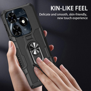 Dành Cho Tecno Spark 20 / 20c Ốp điện thoại PC Cứng Lưng Mềm TPU Edge Bảo Vệ Camera Giá Đỡ Nhẫn Chân Đế Chống Sốc Mỏng Bao