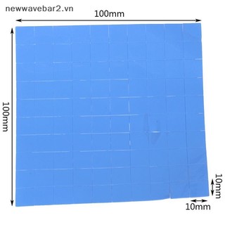 [Mới] 100 Miếng Lót Nhiệt 10 * 10 * 0.5 Mm GPU Tản Nhiệt CPU Tấm Silicon Dẫn Điện Làm Mát.