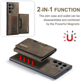 2 Trong 1 Ví Có Thể Tháo Rời Cho S25 S24 S23 S22 S21 Ultra Túi Đựng Thẻ Dây Da Từ Tính Túi Cà Phê