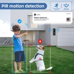 Camera chuông cửa Video không dây có chuông Ringer chạy bằng pin AI PIR Phát hiện con người IP65 Chống nước 2.4G WiFi Âm thanh 2 chiều Xem đêm Lưu trữ đám mây Camera cửa trước trong — ảnh 3