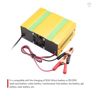 Bộ sạc pin 12V / 24V Loại sửa chữa xung thông minh Bộ sạc với màn hình kỹ thuật số cho pin xe máy Pin UK Plug