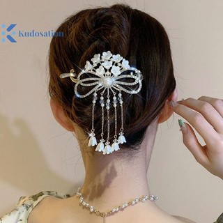 Kudosation Rỗng Ra Nơ Kẹp Tóc Cho Nữ Pha Lê Hoa sel Vuốt Tóc Bé Gái Thời Trang Thanh Lịch Sáng Bóng Barrettes Phụ Kiện Tóc
