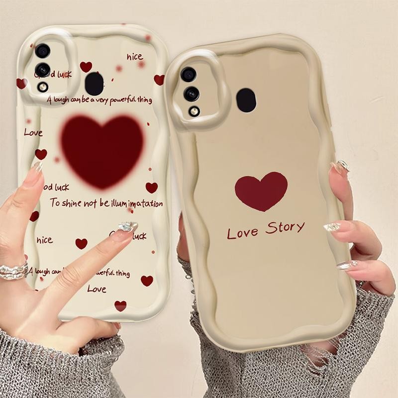 Vỏ Silicon Hoạt Hình Cho Samsung A20 / Samsung A30 3D Art TPU Mềm Dễ Thương Kem Cặp Đôi Cô Gái Thư Tình Thẩm Mỹ Ốp Điện Thoại Chống Sốc