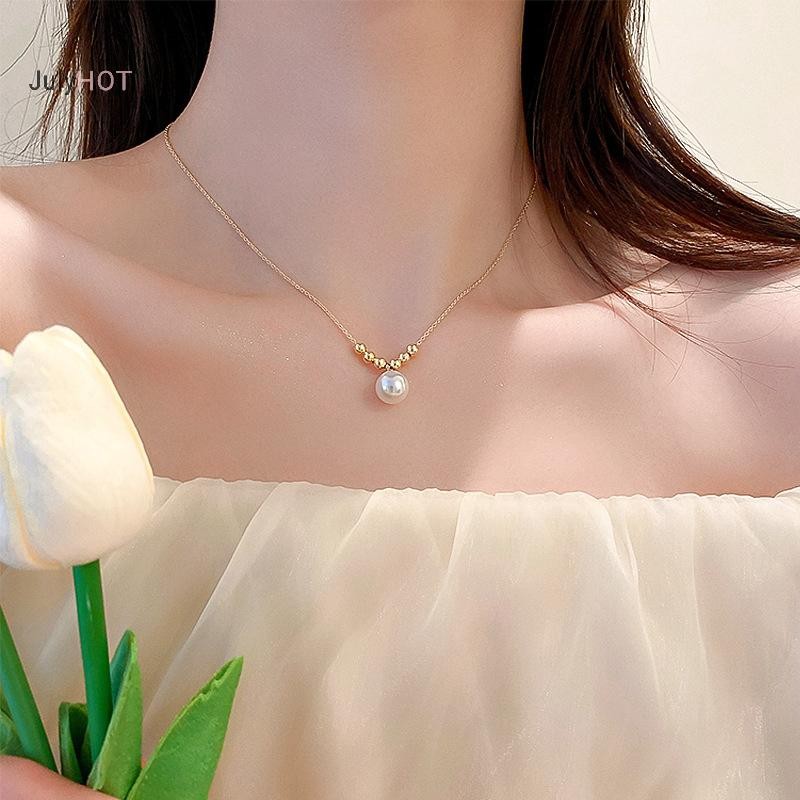 Julyhot Thanh Lịch Tinh Tế Ngọc Trai Mặt Dây Chuyền Xương Đòn Vòng Cổ Dành Cho Nữ Thiết Kế Độc Đáo Thời Trang Cô Gái Trang Sức Hàng Ngày Sinh Nhật Quà Tặng Massivedeals