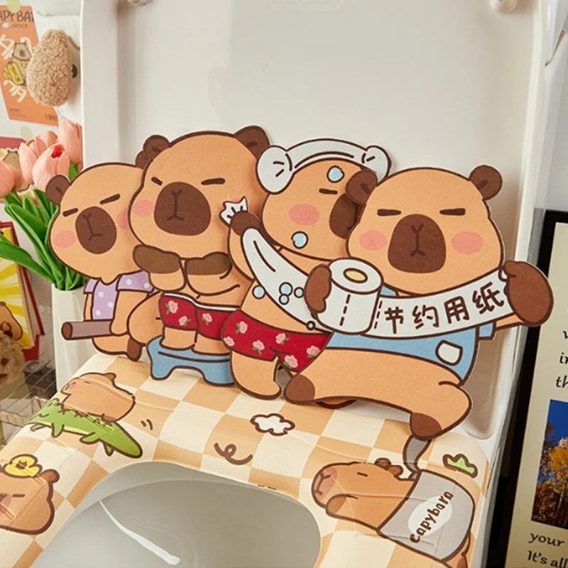 Capybara Khử Mùi Miếng Dán Phòng Tắm Nắp Bồn Cầu Đề Can Khử Mùi Tự Dính Loại Bỏ Mùi Miếng Dán Phòng Tắm Trang Trí Phòng Khách