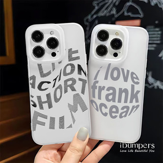 ibumpers Ốp Điện Thoại iPhone Họa Tiết Văn Bản Biến Dạng Đơn Giản Ốp Lưng Trong Suốt Nhám Mờ Chống Bẩn Chống Sốc Cho IPhone 16 15 14 12 13 11 Pro Max IP 7 8 Plus X XS XR