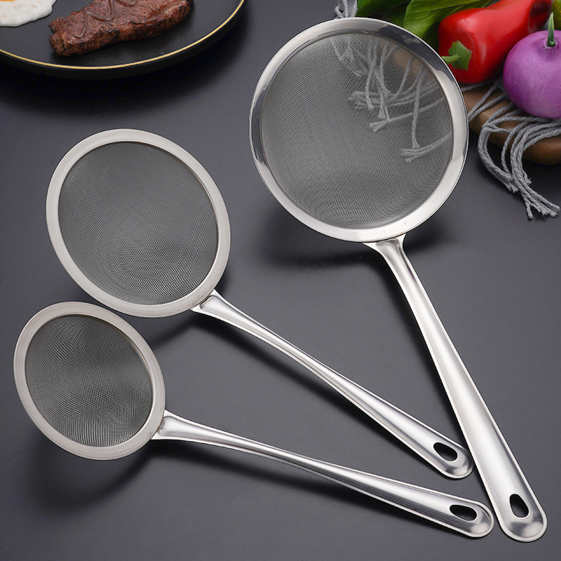 Vợt Bọt Sâu, Vợt Lọc Cặn Cho Dầu Ăn Và Vớt Bọt Inox VilaHome, 3 Size Phù Hợp Mọi Công Năng Nhà Bếp