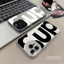 ibumpers Ốp Điện Thoại iPhone Sang Trọng Tối Giản Họa Tiết Chữ Lớn Cho IPhone 16 15 14 12 13 11 Pro Max Ốp Lưng IMD Cứng Và Nhẵn