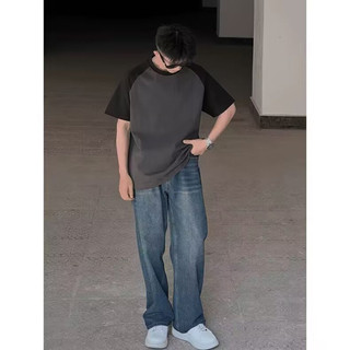 Quần dài nam Zerotogue, quần jean denim vừa vặn dáng rộng cổ điển kiểu Mỹ, quần jean denim giặt hạng nặng