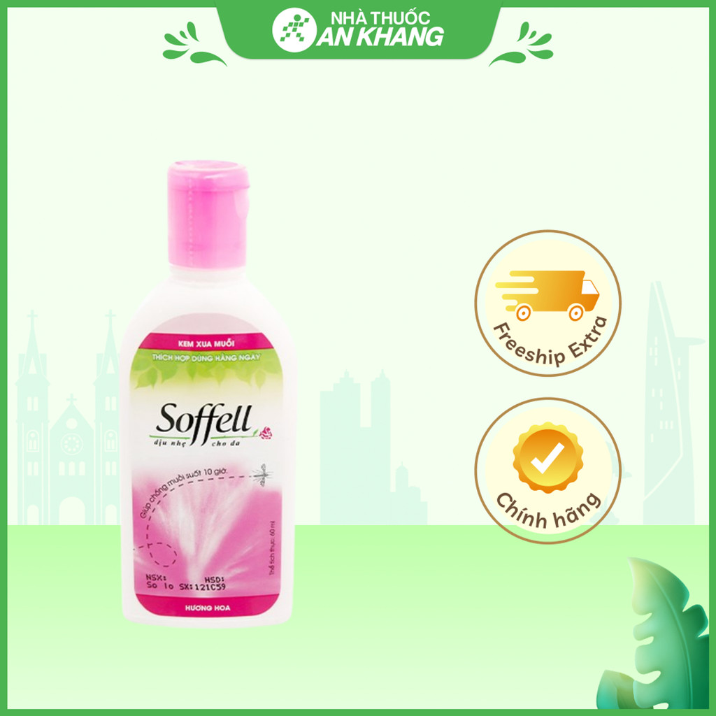 Kem chống muỗi hương hoa Soffell (60ml)
