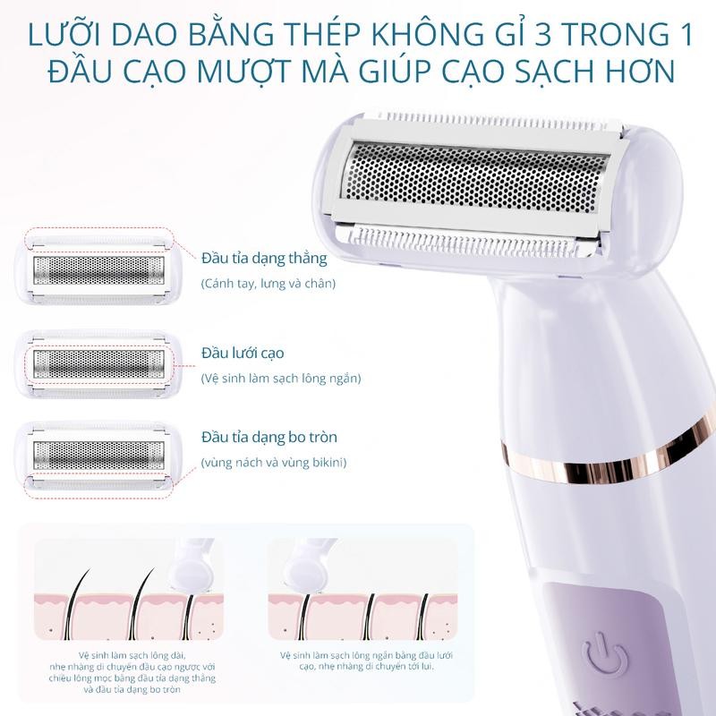 Ảnh Máy cạo toàn thân đa năng Enchen A1 - chống nước - lưỡi dao thép không gỉ - 3 in 1 - BH 6 tháng 3