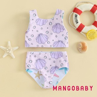 Mg-kids Girl Hai Mảnh Đồ Bơi Vỏ Mùa Hè / In Hoa Thắt Nút Tankini Và Quần Short Co Giãn Bộ Đồ Tắm Bikini