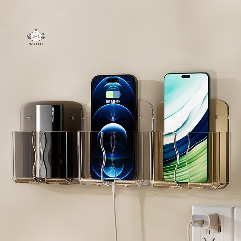 Maybest Điều Hòa Không Khí Giá Đỡ Từ Xa Đa Năng Màu Trắng Treo Tường Hộp Lưu Trữ Bộ Điều Khiển Từ Xa Giá Đỡ Sạc Điện Thoại {VN}