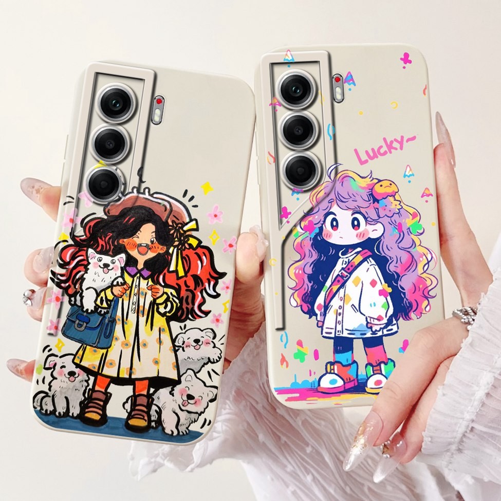 Tecno Camon 40 CM5 Ốp điện thoại Techno Camon 40 Ốp điện thoại Silicon Sang Trọng Tình Yêu Mèo Dễ Thương Họa Tiết Gấu Trúc Vỏ Chống Sốc Ốp điện thoại