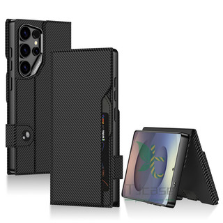 Ví lật Bao Da Đứng Cho Samsung Galaxy S25 24 23 Ví Siêu Thẻ Ví Nút Từ Tính
