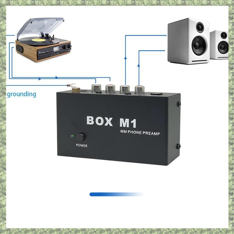 (C Z G L) Box M1 mm Phono Preamp cho bàn xoay Máy ghi âm thanh nổi Mini HiFi với bộ khuếch đại tai nghe
