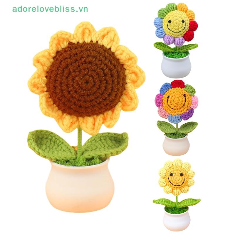 Thêm 1 Cái Sáng Tạo Hoa Nhân Tạo Dễ Thương Móc SunFlower Chậu Dệt Kim Hoa Tốt Nghiệp Hoa Xe Trang Trí Nhà Cửa Quà Tặng BSS