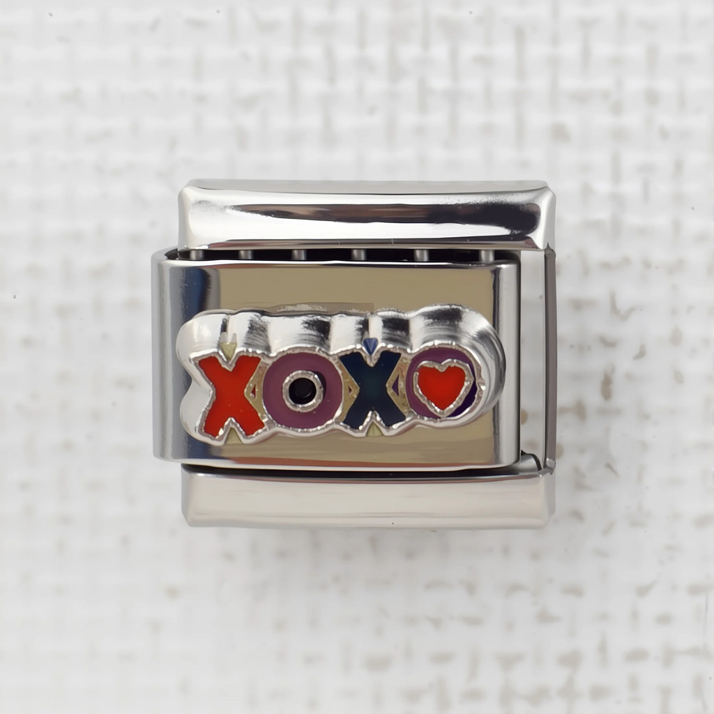 Vòng tay mới với Mickey và Minnie Motifs Vòng tay mô-đun Ý Mickey và Minnie - Vòng tay theo chủ đề Hình vuông lồng vào nhau Dây chuyền lắp ráp thời trang