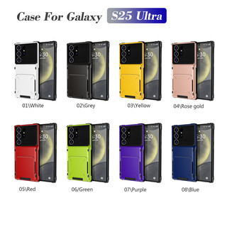 Ốp điện thoại chống sốc có thẻ kinh doanh cho Samsung S25 S24 Ultra S23 S22 Plus S25edge 5G