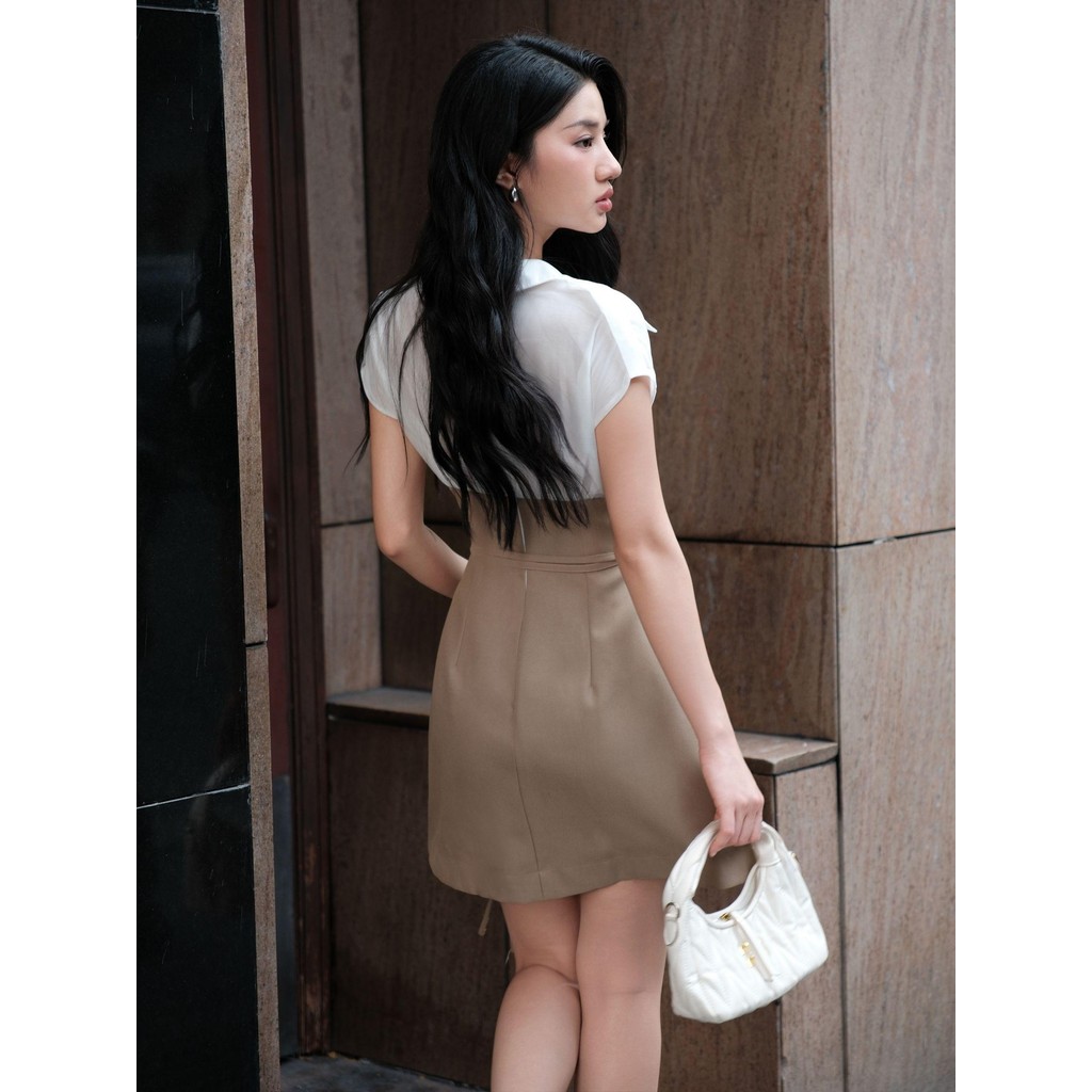 Ảnh JOVEN Đầm Nữ Mia Form Ôm Tùng Xoè Nhẹ Phối 2 Màu Vải 1