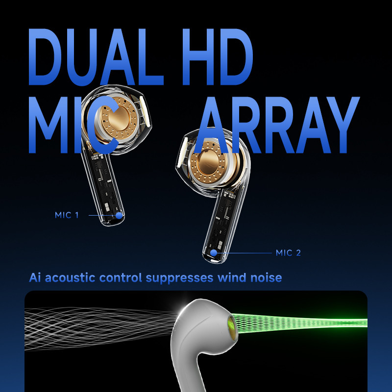 Tai nghe không dây ND Air3 Bluetooth 5.4 Tai nghe nhét tai 13mm Trình điều khiển năng động Tai nghe trò chơi âm thanh nổi HiFi Tai nghe nhét tai Tai nghe Tai nghe Air 3