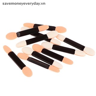 [savemoneyeveryday] 10 chiếc Bàn chải phấn mắt dùng một lần Bộ cao su xốp hai mặt Bàn chải phấn mắt trang điểm cho dụng cụ trang điểm mỹ phẩm [vn]