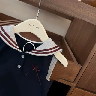 D455-[tomnaukid] Đầm Polo viền Thuỷ thủ cho bé gái size từ 8-30Kg