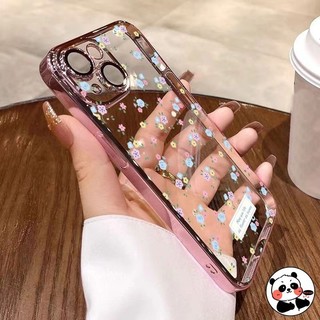 Ốp Điện Thoại Mạ Sang Trọng Cho Vivo V50 Lite V40 V30 V29 V27 V25 Pro Lite V27E V25E V23E V21 V21E V20 Pro SE 5G Ốp Lưng Hoạt Hình Dễ Thương Hoa Bóng Chống Sốc Trong Suốt Vỏ Mềm