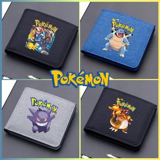 Mới Pokémon Canvas Ví Di Động Có Thể Gập Lại Ví Hoạt Hình Thẻ Ngân Hàng Đồng Xu Dây Kéo Ví Quà Tặng Sinh Nhật Trẻ Em