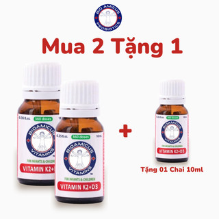 Combo 2 - Tặng 1Vitamin K2D3 BioAmicus, hỗ trợ cho sức khỏe xương, răng trẻ em 10ml