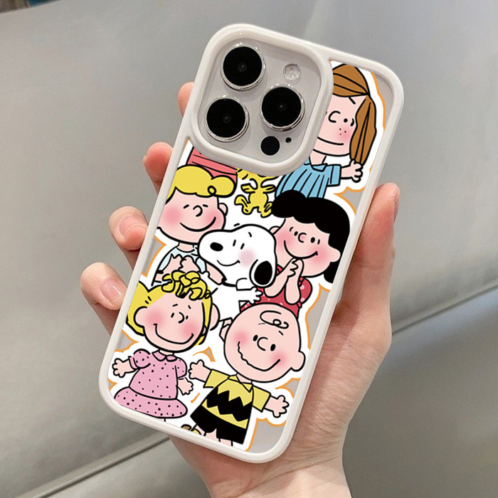 Ốp Lưng Cho iPhone 16 15 14 13 12 11 Pro Max 16e Cho iPhone XS Max X XR 8 7 Plus SE2020 2022 Dễ Thương Snoopy Hoạt Hình Chó Silicon Trong Suốt Chống Sốc
