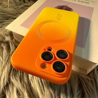 Ốp Điện Thoại Màu nối Sạc Không Dây Sang Trọng Cho iPhone 16 11 12 13 14 Pro Max 15 Pro Max 14 15 Plus Vỏ Silicon Từ Tính Mềm