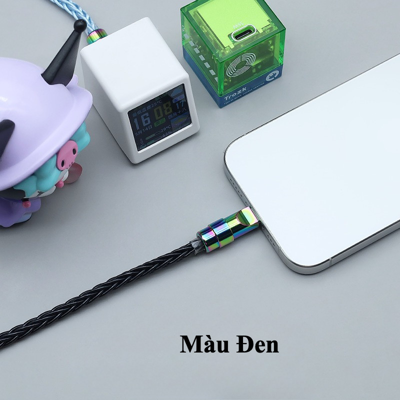 Cáp Sạc Nhanh Type C 240W 5A - Có Chip E-Marker - 8 Lõi Đồng Đơn Tinh - Bện Bền Bỉ - CarPlay - Bảo Hành 6 Tháng