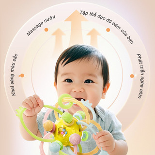 【BabyJoy】Hình Cầu Manhattan Siêu Mềm,Gặm Nướu Silicone Hình Cầu Có,Gặm Nướu Cho Bé,Đồ Chơi Cho Bé Cầm Nắm
