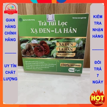 Hộp 40 túi trà xạ đen la hán túi lọc, xạ đen la hán, thanh nhiệt, thải độc gan, mẩn ngứa, mụn nhọt