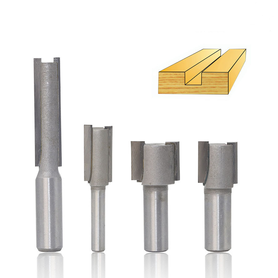1 Máy Tính Thẳng Router Bit 1 / 4 1 / 2 Inch Shank Đôi Sáo Plunge Phay ...