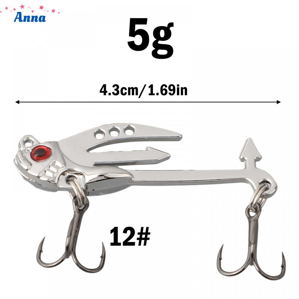 【Anna】Metal Bait Adjustable Action Fishing Spoon Lures Long Cast Vib Road Bait