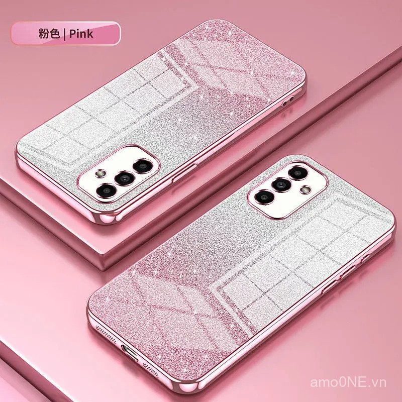 Ốp kim tuyến lấp lánh mạ vàng thời trang A 25 15 55 5g cho Samsung Galaxy A05 A13 A54 A15 A25 M15 M55 A55 vỏ ốp sáng bóng chống sốc Gnat