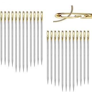 Bộ 12 Kim May Vá Mới Không Cần Xỏ Chỉ Có Dây Móc Trong Đuôi Mở Bằng Thép Không Gỉ DIY Dành Cho Người Lớn Tuổi Darning