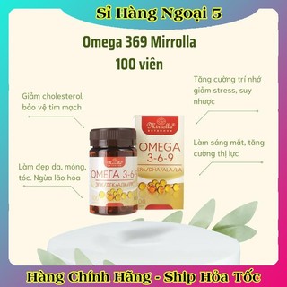 [Chính hãng Đủ Bill] Viên uống Omega 3-6-9 Mirrolla của Nga hộp 100 viên