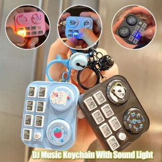 Ngộ nghĩnh Máy DJ Âm Nhạc Móc Khóa Âm Thanh Dạ Quang Giảm Căng Thẳng Đồ Chơi Túi Treo Trang Trí Quà Tặng Cho Trẻ Em