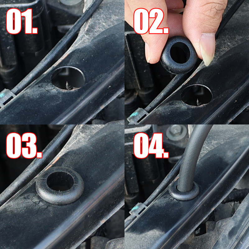 Vòng đệm cao su vòng chữ O 20 / 40 CÁI - Đen 8MM 10MM 12MM 14MM Dây hai mặt Grommet - Gioăng điện - Dụng cụ bảo vệ con dấu cáp