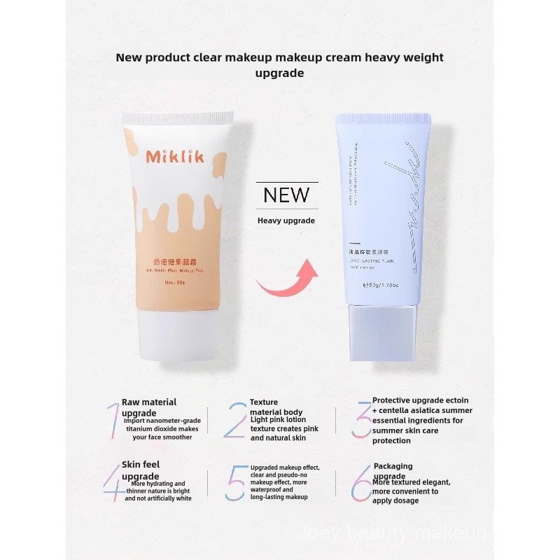 Miklik Clear And Long-Lasting Makeup Cream Face Concealer Cream Pseudo Natural Moisturizing Without False Whitening Long Lasting Natural Makeup Cream MH41