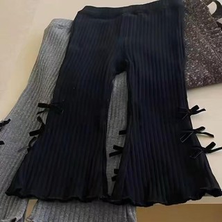 Q29-Quần loe dài gắn nơ cho bé gái size từ 9-34Kg