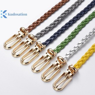 Kudosation Da Mỏng Thắt Lưng Cho Người Phụ Nữ Đầm Áo Sơ Mi Trang Trí Eo Dây Thời Trang Pin Khóa Nữ Thắt Lưng Nữ Dây