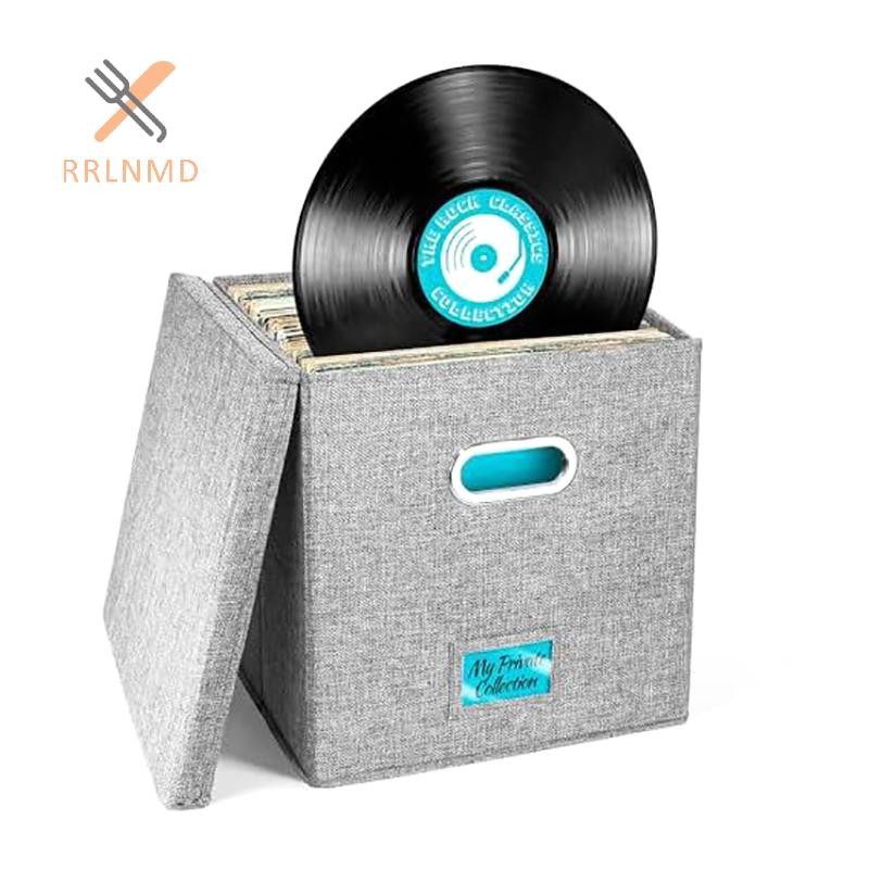 Rrlnmd 12 Inch Vinyl Ghi Lưu Trữ Hộp Có Nắp Và Tay Cầm Chống Bụi Thời Trang Và Thiết Thực LP Ghi Tổ Chức Cho Hồ Sơ MỚI