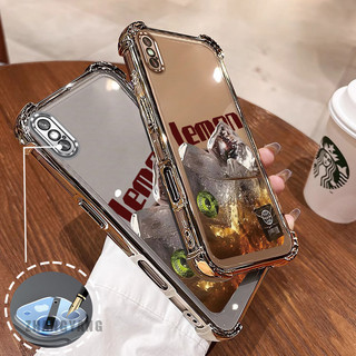 Ốp Lưng Cho iPhone X Xs Xr Xs Max Bốn Góc Mạ Điện Chống Rơi Vỏ Điện Thoại Thẩm Mỹ Cà Phê Đá Họa Tiết Hoạt Hình Mỹ TPU Mềm Trường Hợp
