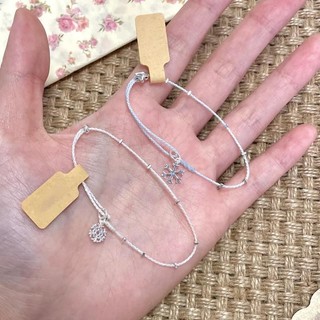 {Winter Coming Soon} Vòng tay bện dây trắng xanh phong cách Trung Quốc mới